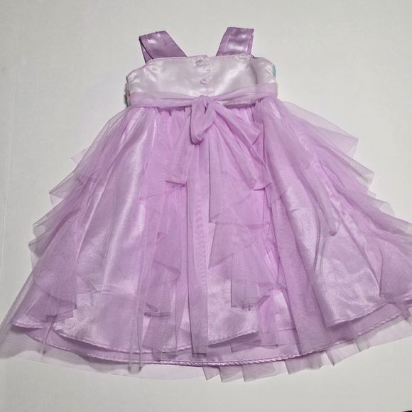 Jona Michelle Pastel Floral Dress with Lavender Tulle, Girls' Size 3T - Picture 5 of 10
